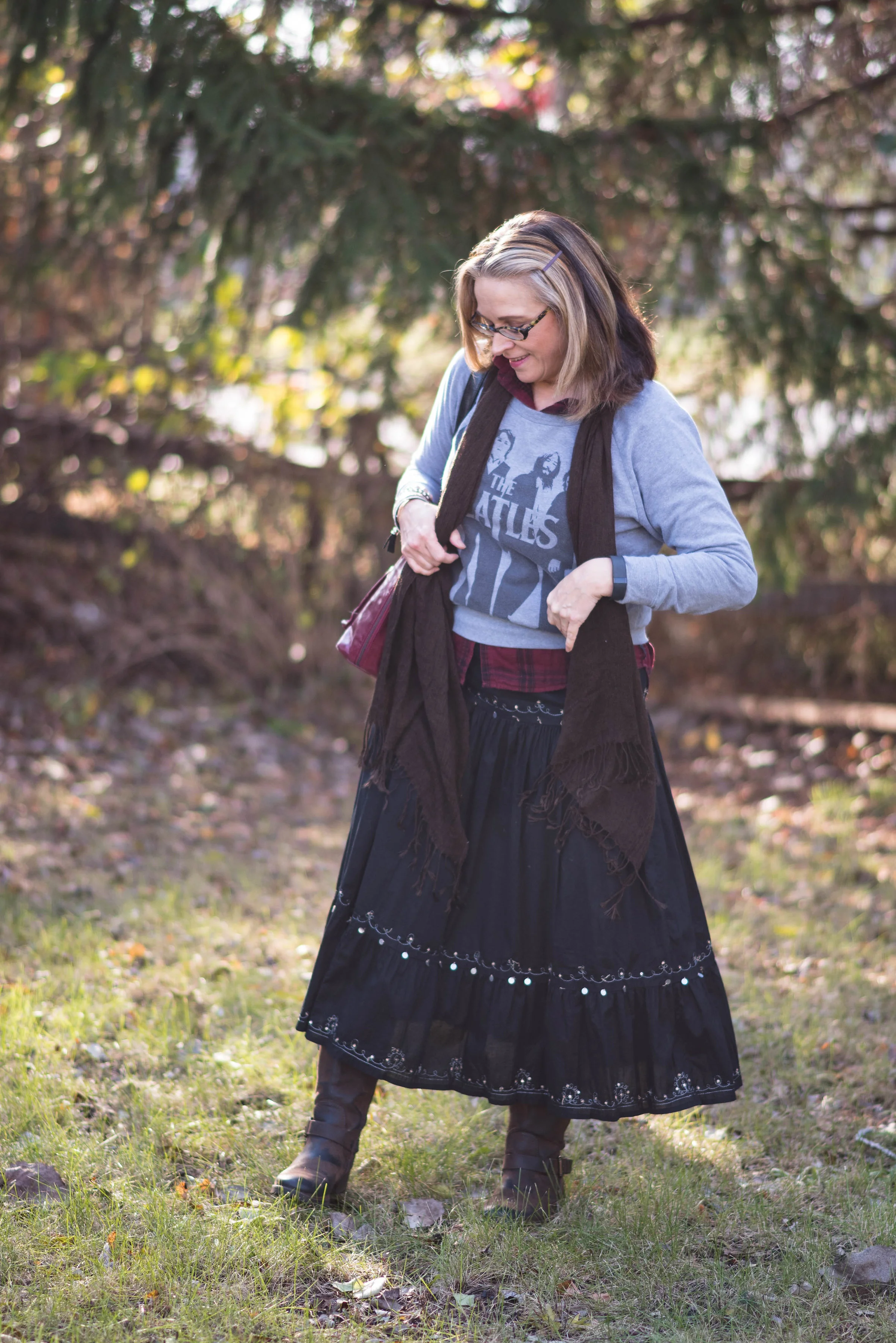 Black tiered skirt Fashion Stylin Granny Mama